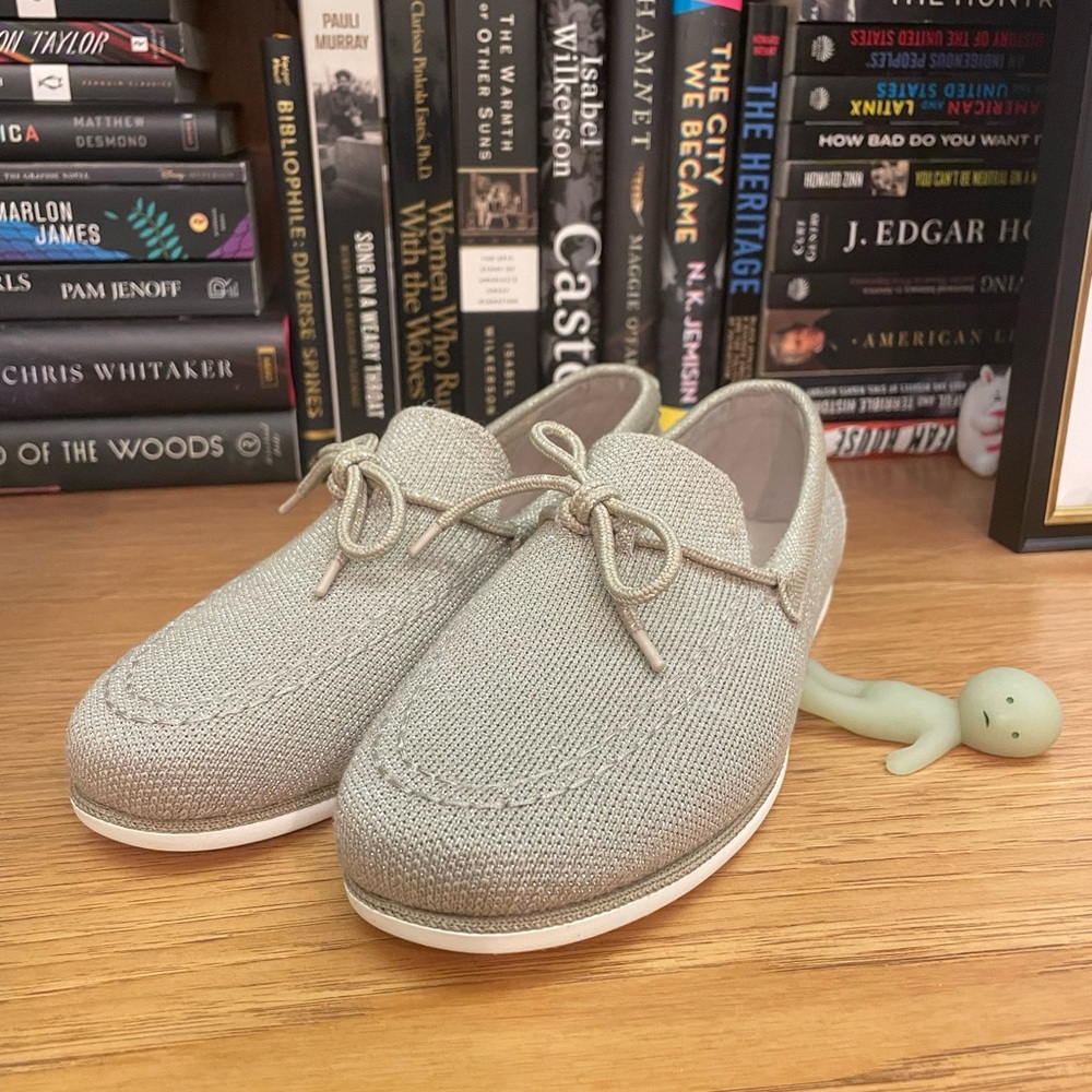 Rothy's Shimmery Sand Women's Boat Shoe, Sz 8.5